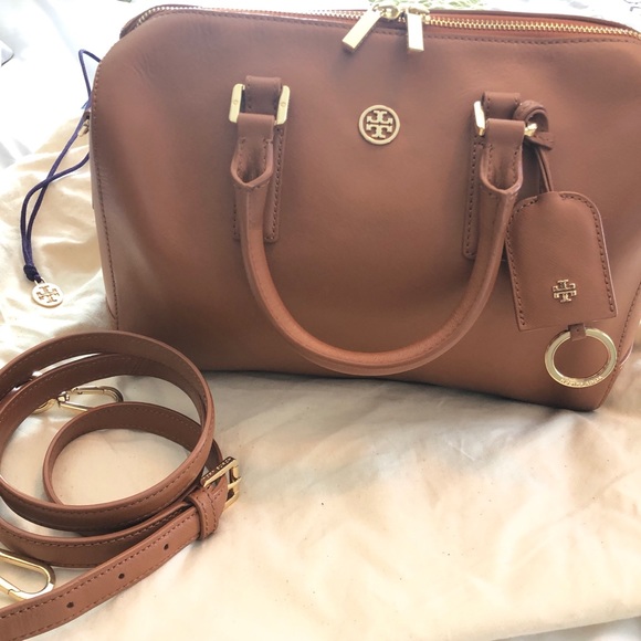SOLD Tory Burch Caramel Satchel with Crossbody - Picture 2 of 8